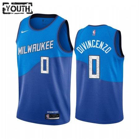 Maillot Basket Milwaukee Bucks Donte DiVincenzo 0 2020-21 City Edition Swingman - Enfant